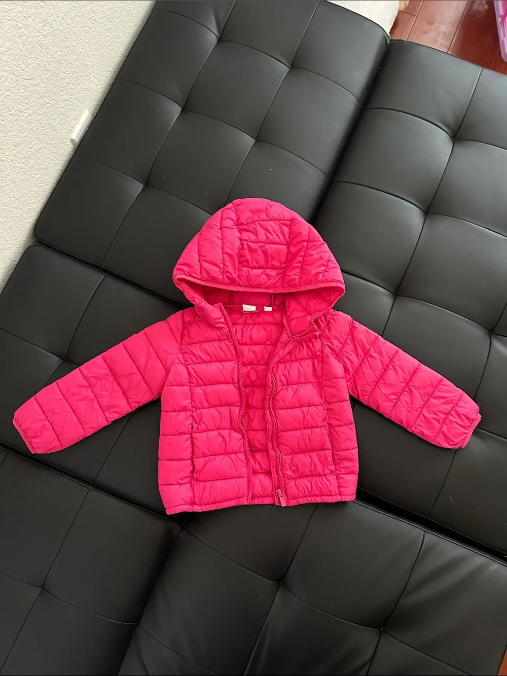 GAP Kids Hot Pink Quilted Hooded Puffer Jacket